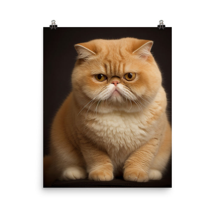 Elegance of Exotic Shorthair Cat Photo paper poster - PosterfyAI.com