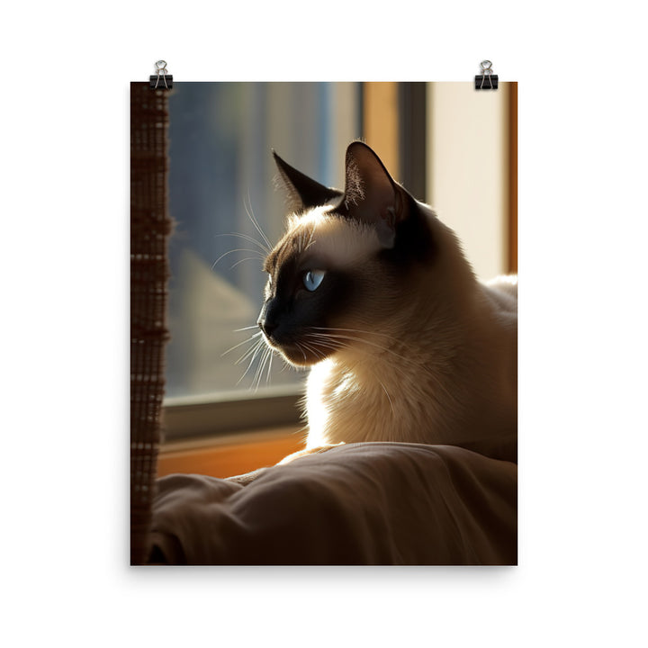 Siamese Serenity Photo paper poster - PosterfyAI.com