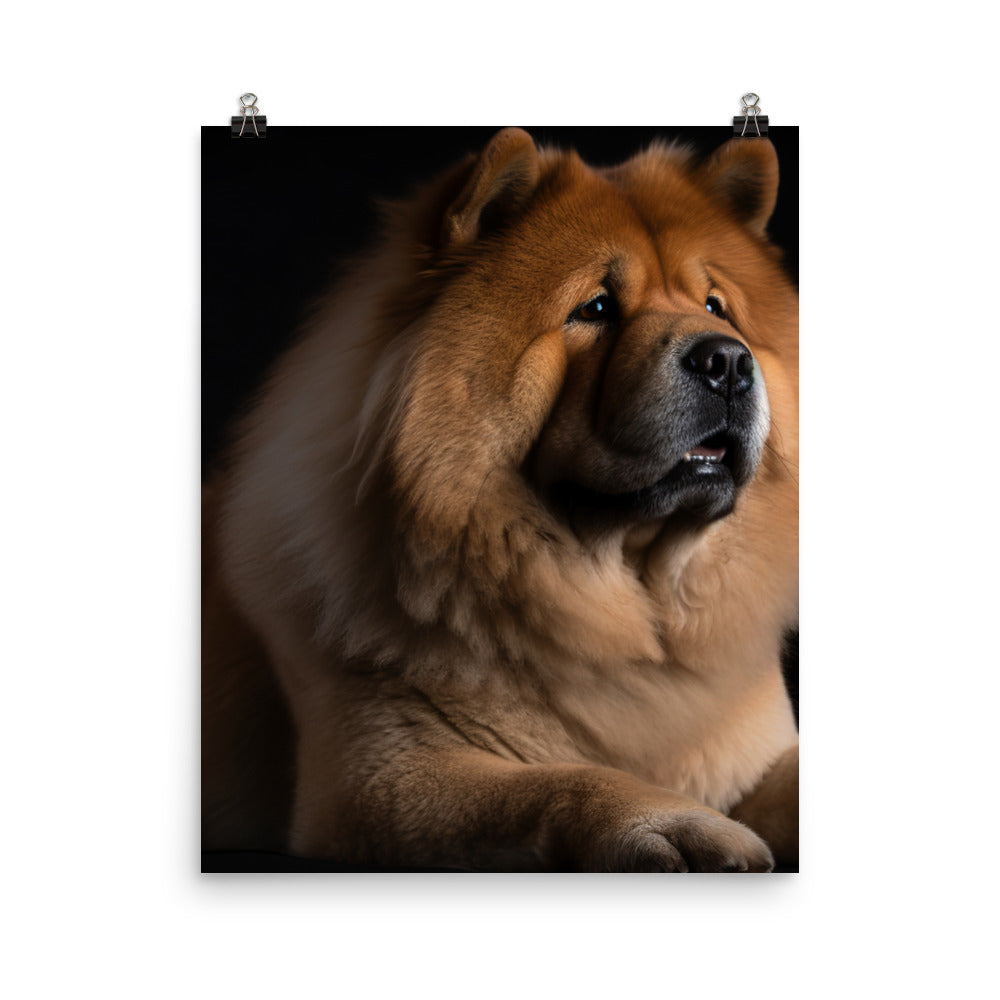 Chow Chow Sitting Proudly Photo paper poster - PosterfyAI.com
