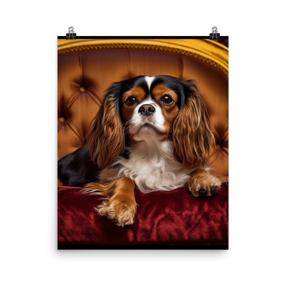 Cavalier King Charles Spaniel Photo paper poster - PosterfyAI.com