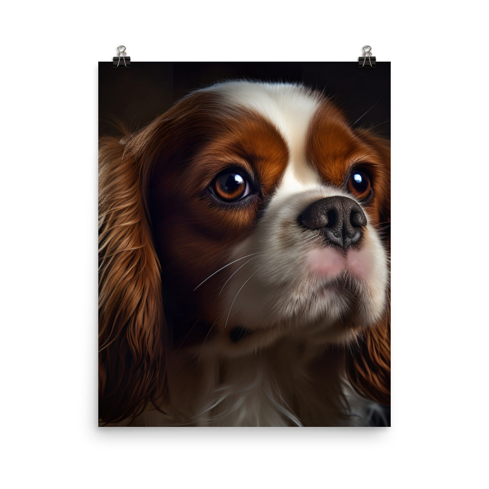 Cavalier King Charles Spaniel Photo paper poster - PosterfyAI.com