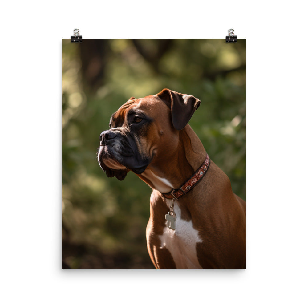 Boxer in the Park Photo paper poster - PosterfyAI.com