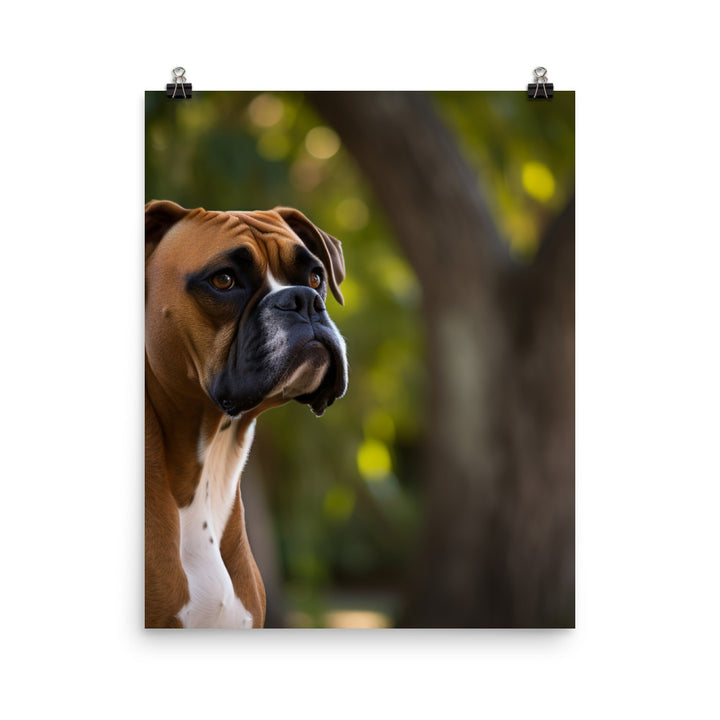 Boxer in the Park Photo paper poster - PosterfyAI.com