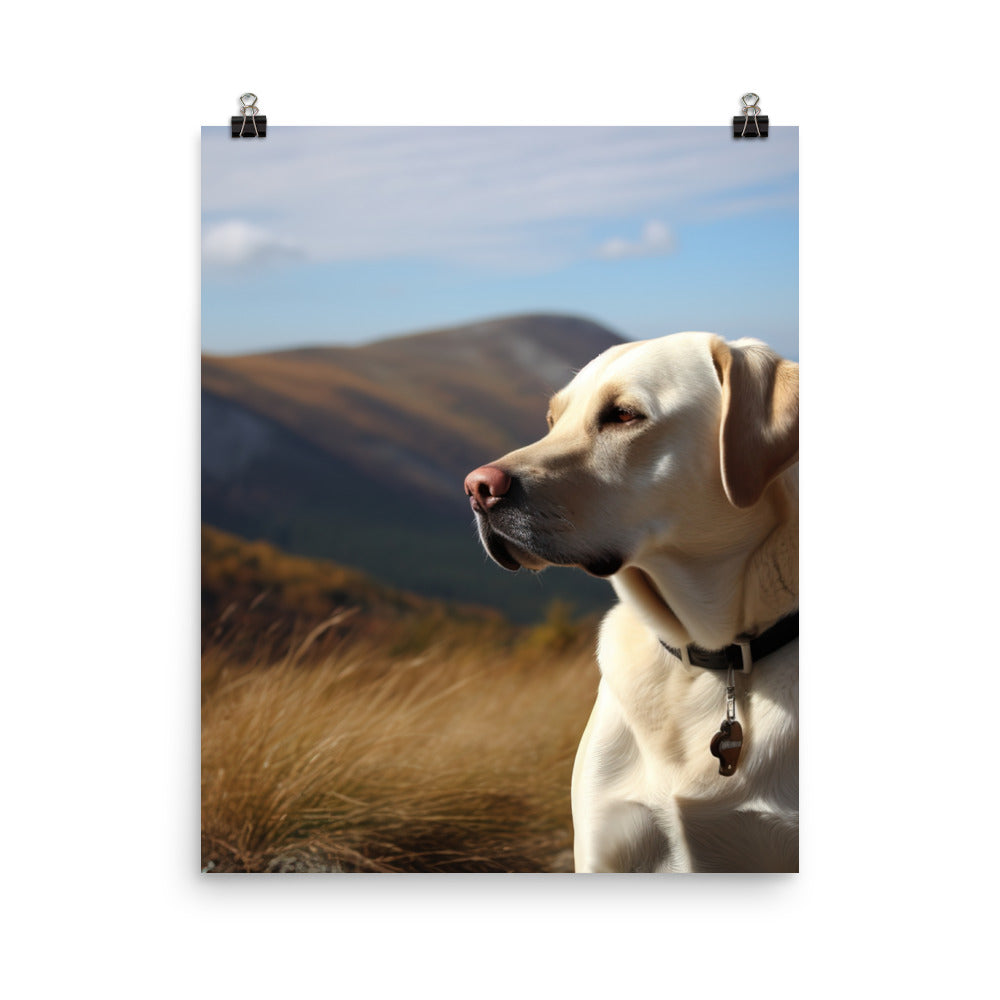 A Labrador Retriever enjoying the great outdoors Photo paper poster - PosterfyAI.com