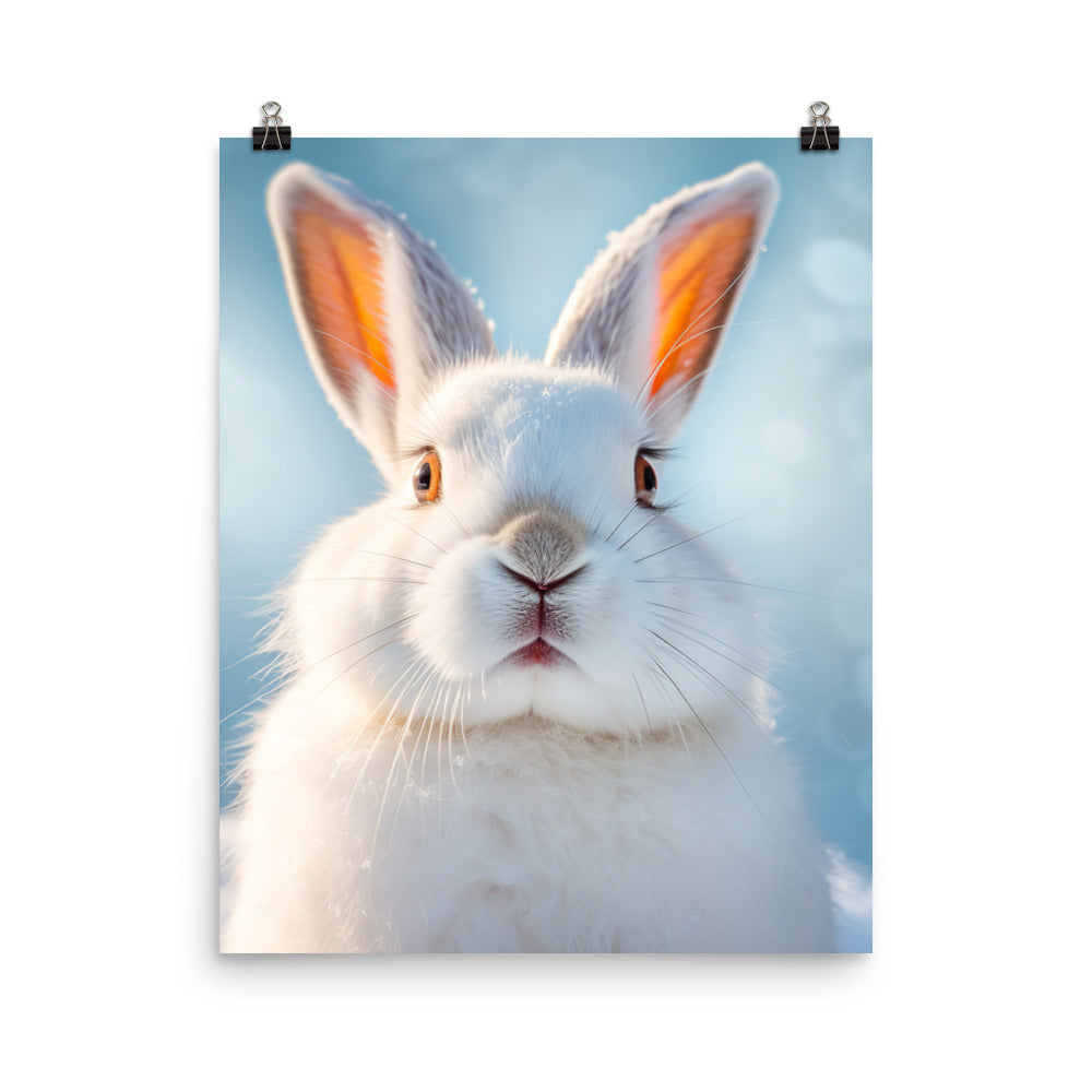 Florida White Bunny Photo paper poster - PosterfyAI.com