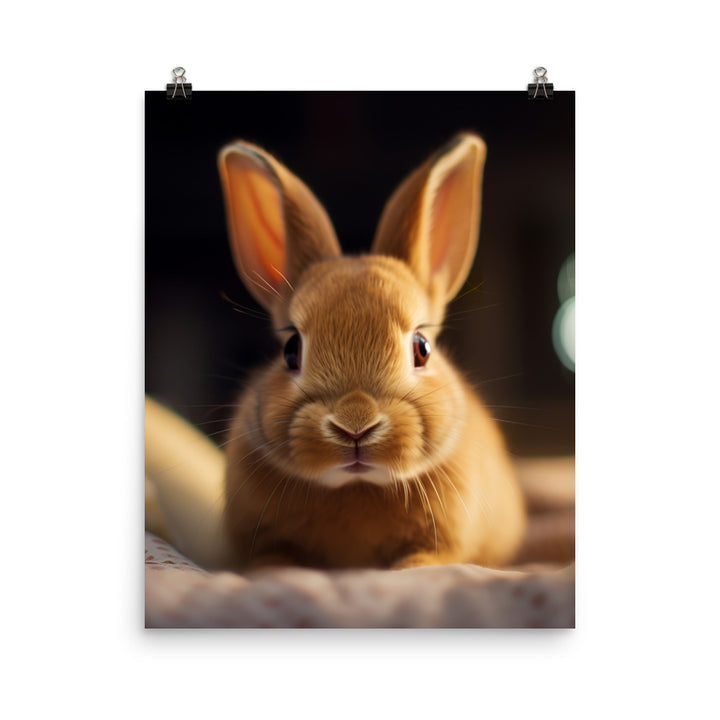 Mini Rex Bunny Photo paper poster - PosterfyAI.com