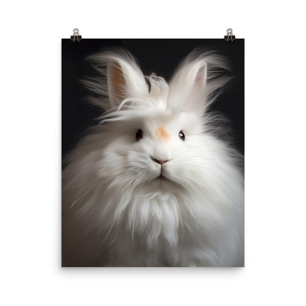 French Angora Bunny Photo paper poster - PosterfyAI.com