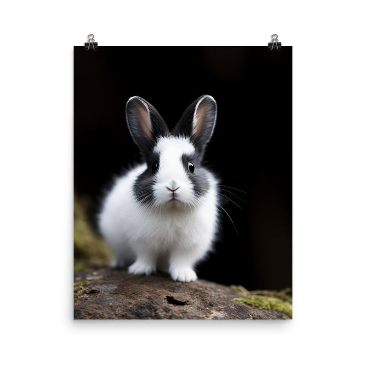 Dwarf Hotot Bunny Photo paper poster - PosterfyAI.com