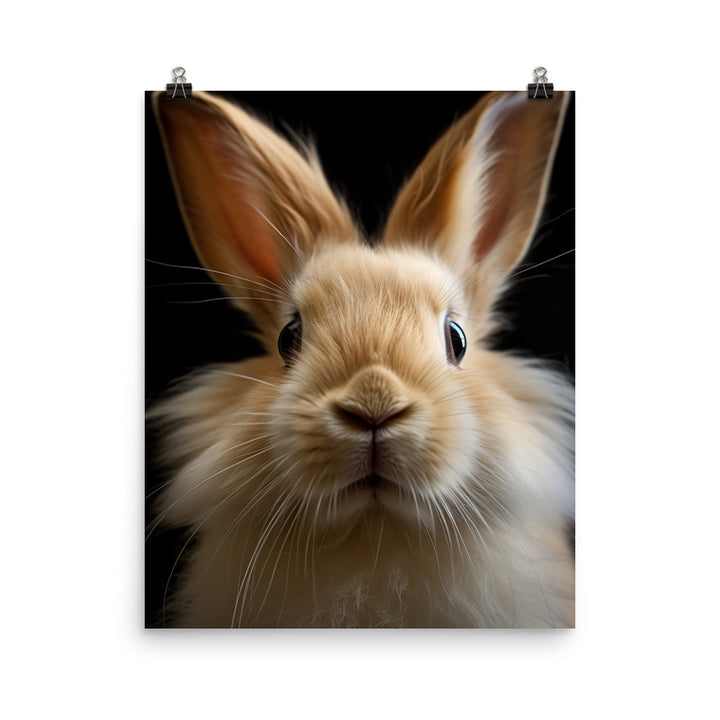 Charming Lionhead Bunny Photo paper poster - PosterfyAI.com