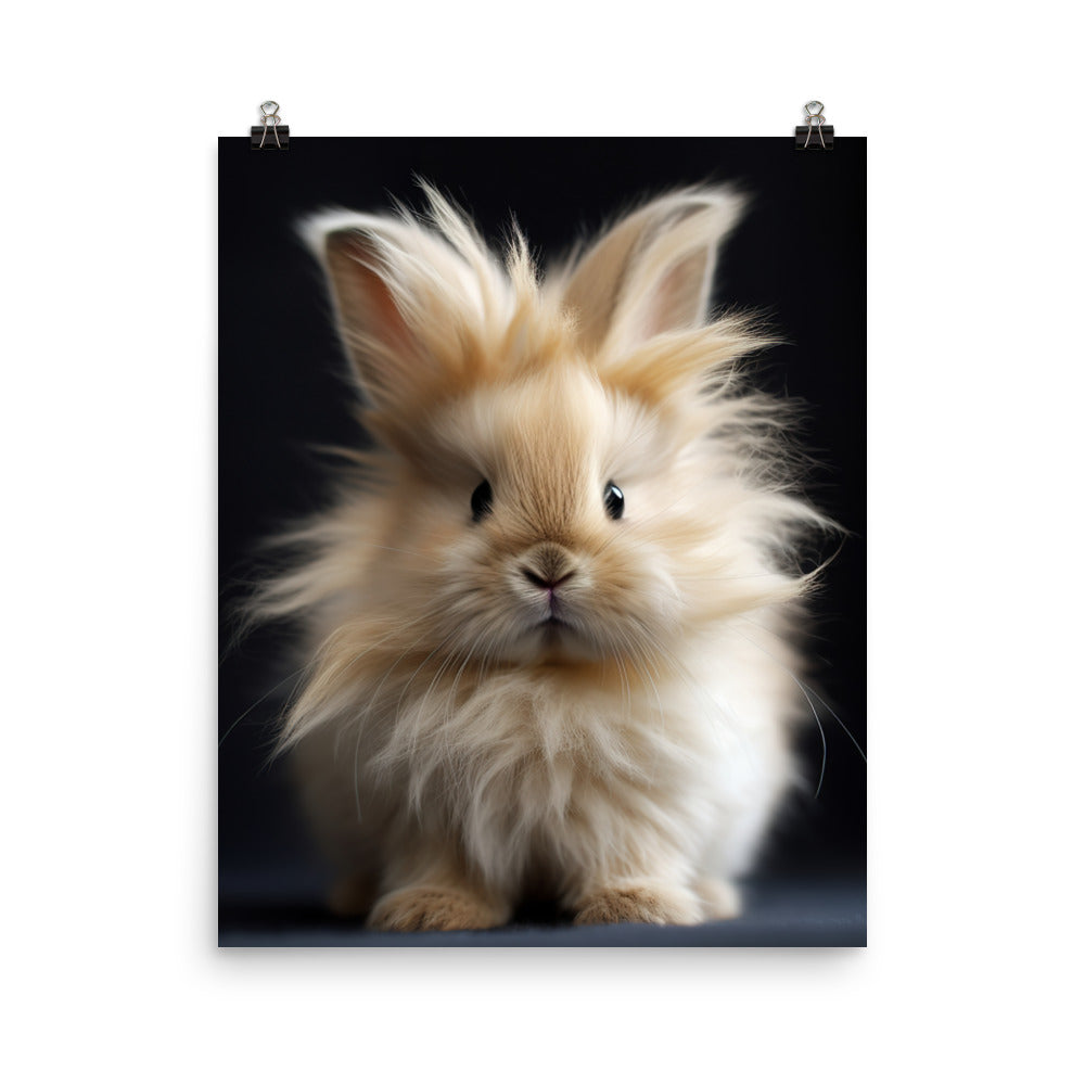 Adorable Lionhead Bunny Photo paper poster - PosterfyAI.com