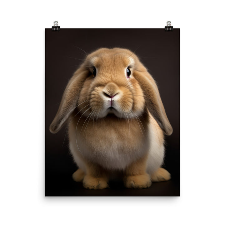 Holland Lop Bunny Photo paper poster - PosterfyAI.com