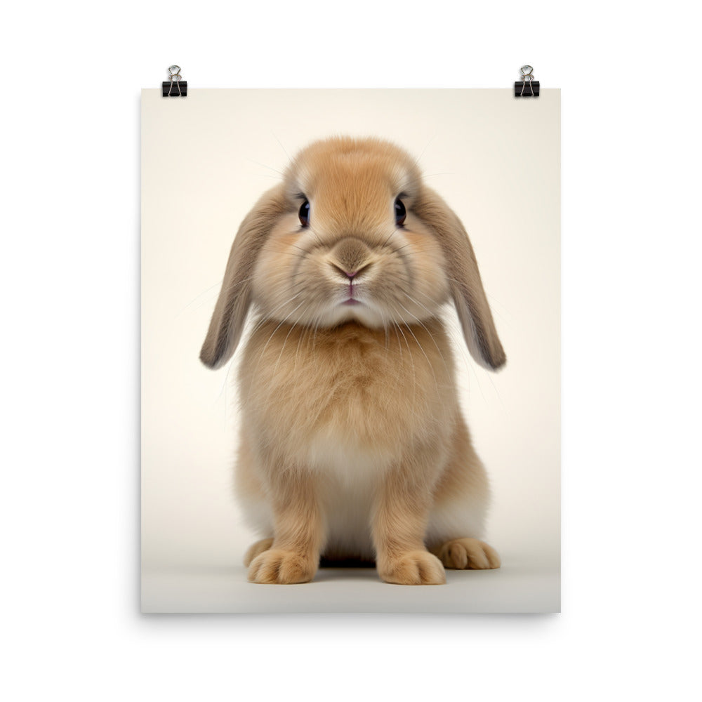 Holland Lop Bunny Photo paper poster - PosterfyAI.com