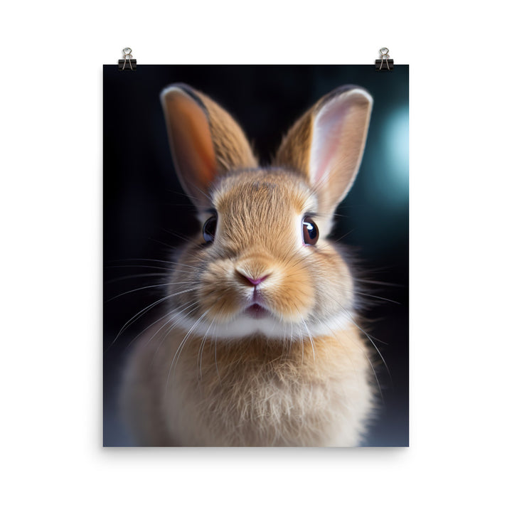 Adorable Dutch Bunny Photo paper poster - PosterfyAI.com