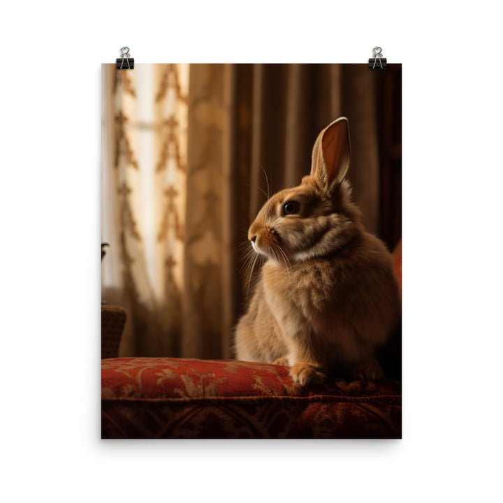 Britannia Petite Bunny in a Cozy Setting Photo paper poster - PosterfyAI.com