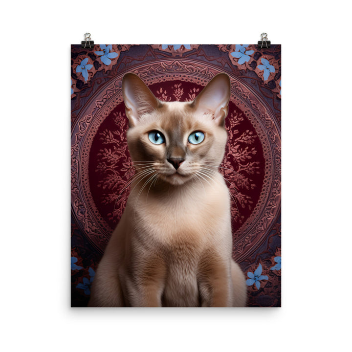 Luxurious Coat of Tonkinese Cat Photo paper poster - PosterfyAI.com