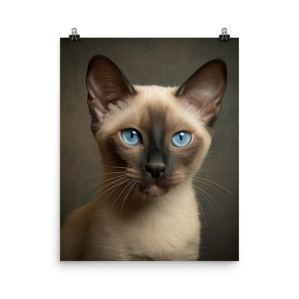 Charm of Tonkinese Kitten Photo paper poster - PosterfyAI.com