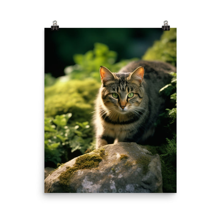 Natural Beauty of Manx Cat Photo paper poster - PosterfyAI.com