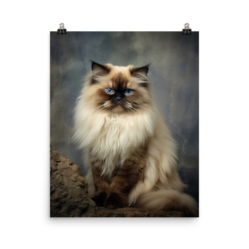 Playful Nature of Himalayan Cat Photo paper poster - PosterfyAI.com