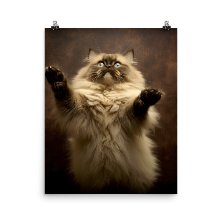 Playful Nature of Himalayan Cat Photo paper poster - PosterfyAI.com