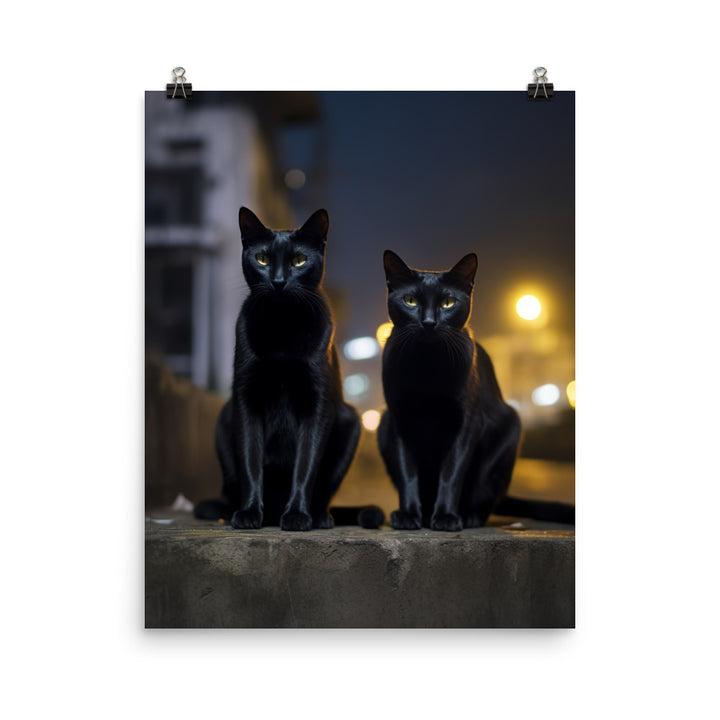 Elegance of Bombay Cat Photo paper poster - PosterfyAI.com