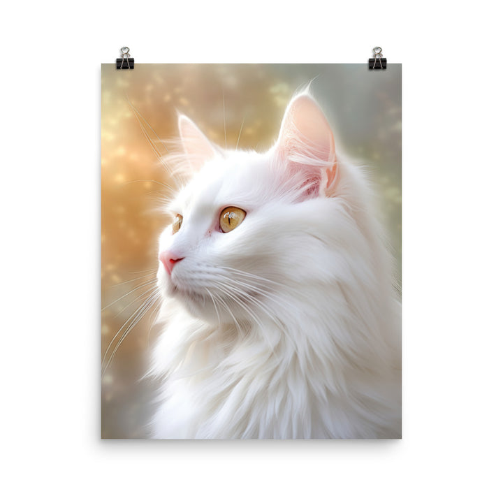 Turkish Angora Cat Photo paper poster - PosterfyAI.com