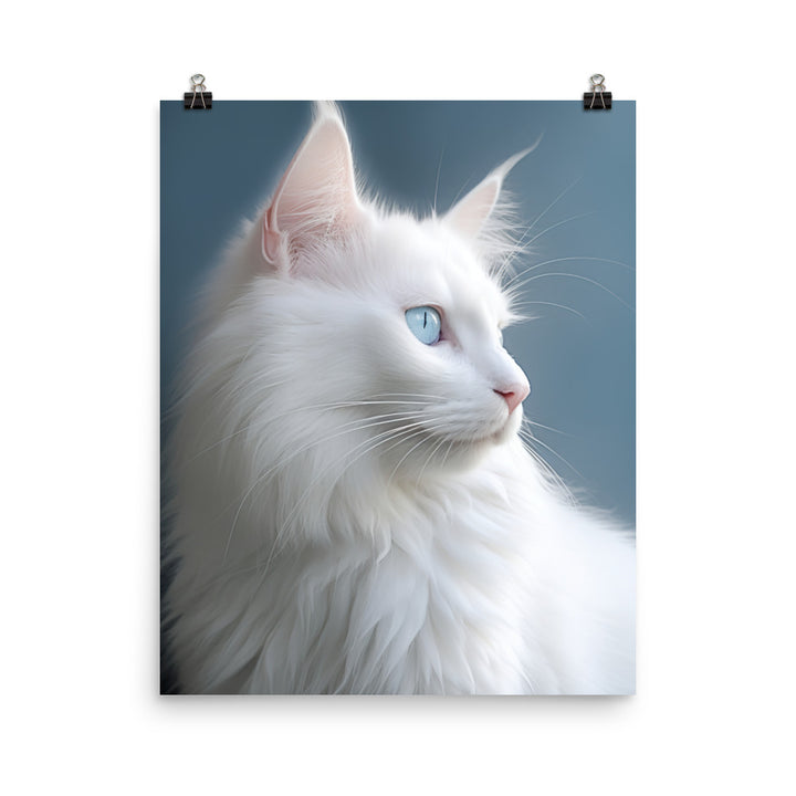 Turkish Angora Cat Photo paper poster - PosterfyAI.com