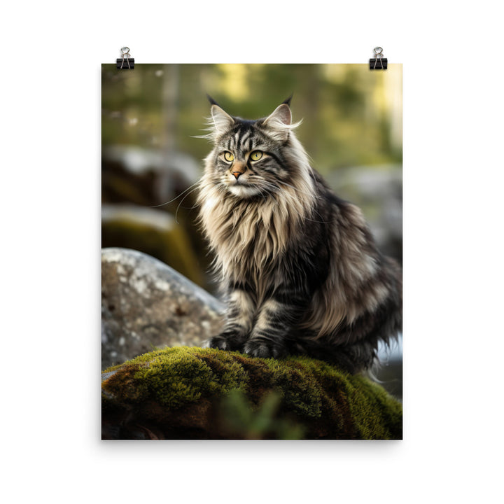 Norwegian Forest Cat Photo paper poster - PosterfyAI.com