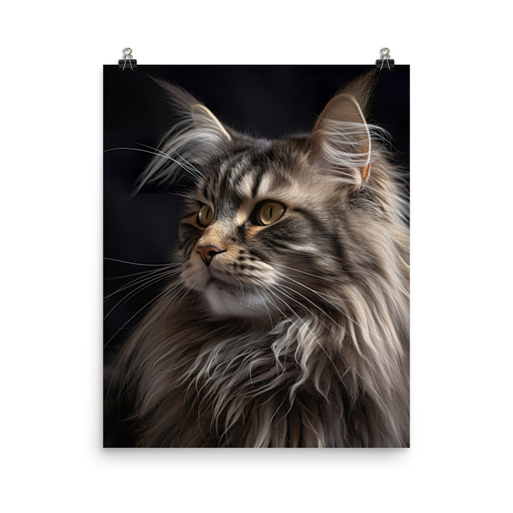 Norwegian Forest Cat Photo paper poster - PosterfyAI.com