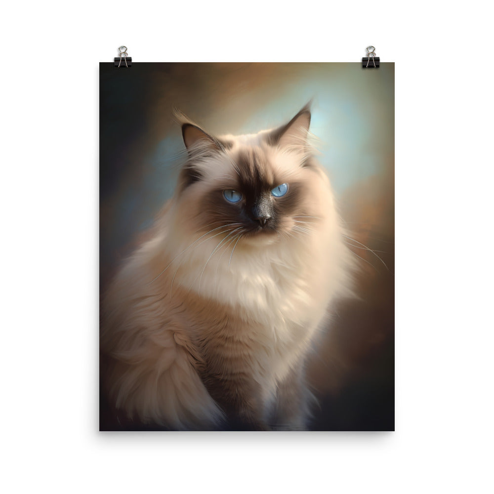 Birman Cat Photo paper poster - PosterfyAI.com