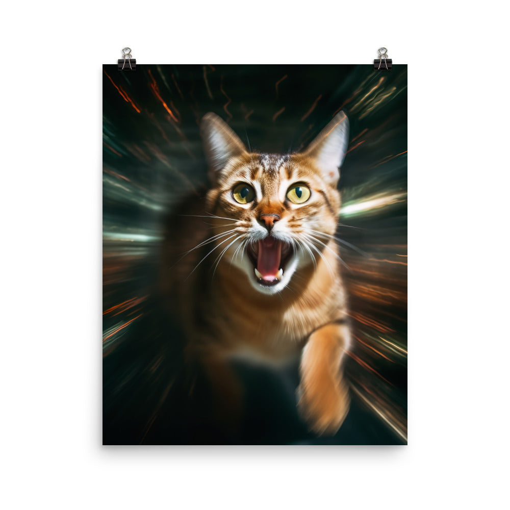 Abyssinian Cat Photo paper poster - PosterfyAI.com