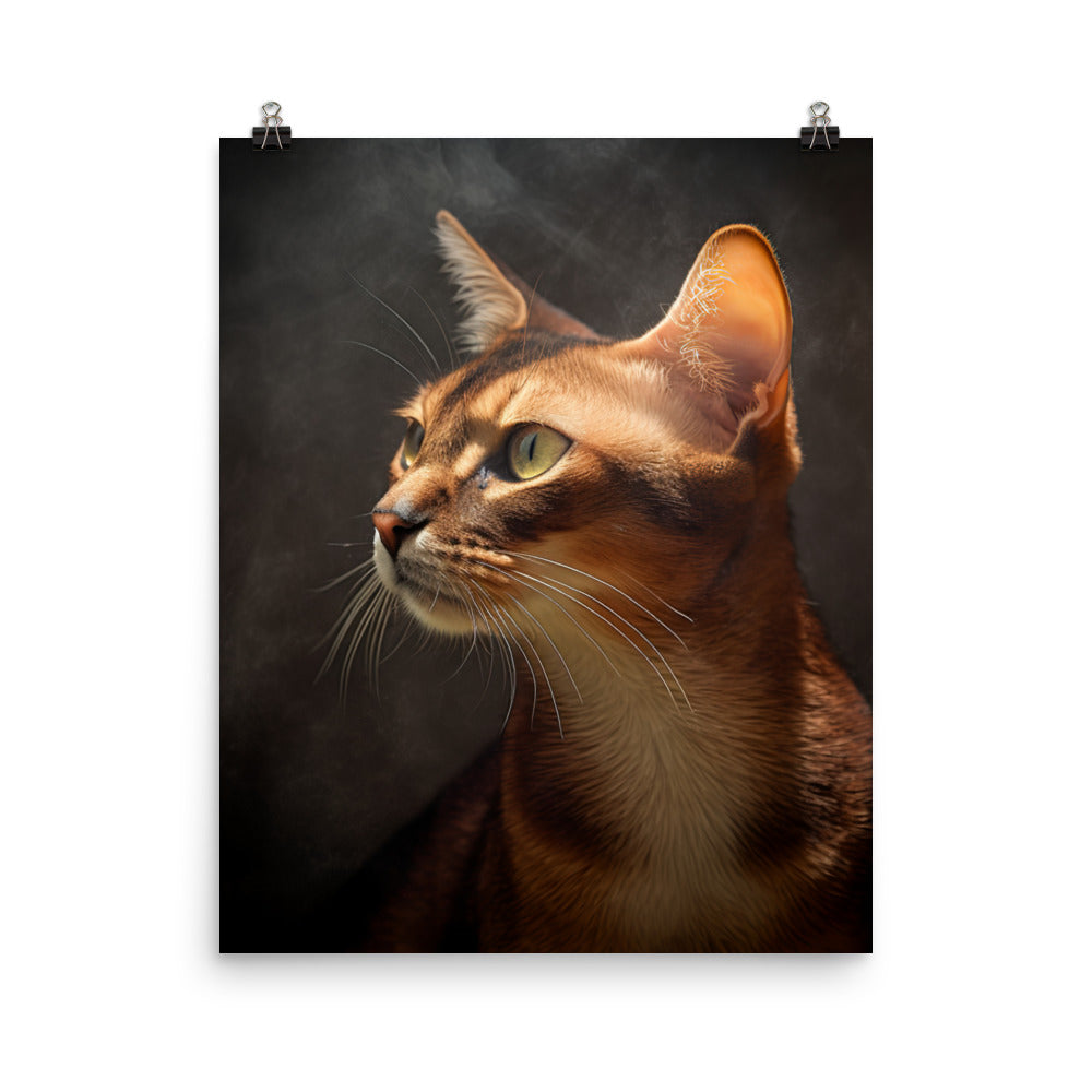 Abyssinian Cat Photo paper poster - PosterfyAI.com