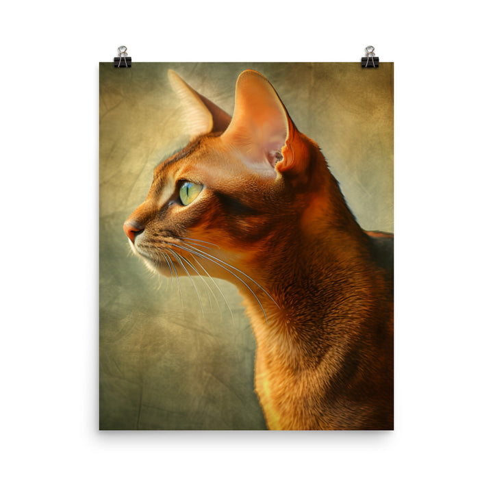 Abyssinian Cat Photo paper poster - PosterfyAI.com