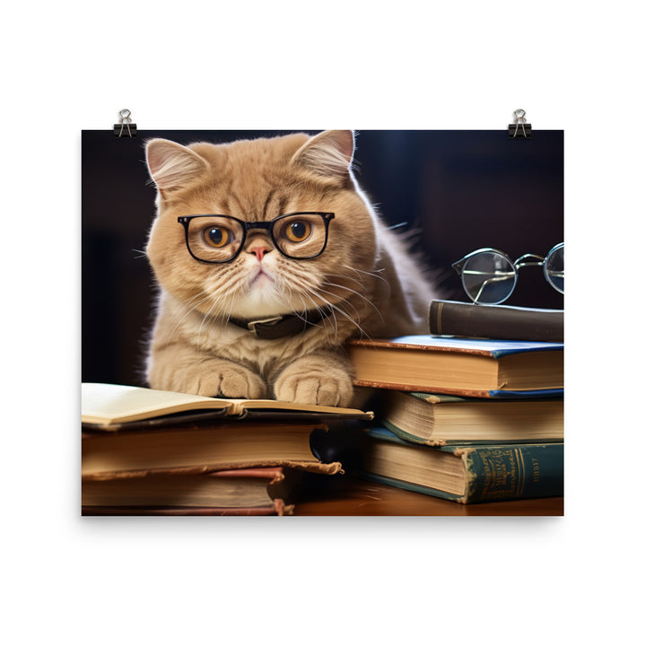 Exotic Shorthair Student Photo paper poster - PosterfyAI.com