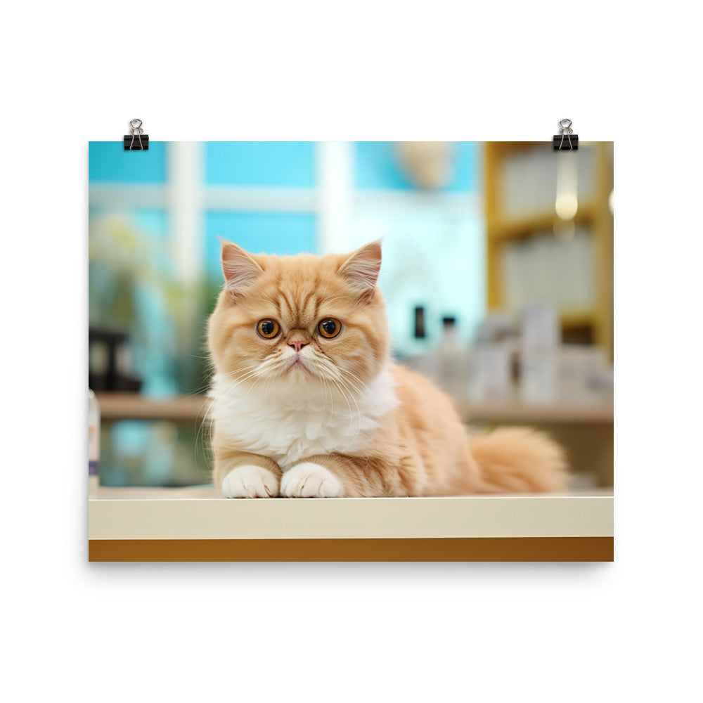 Exotic Shorthair Pharmacist Photo paper poster - PosterfyAI.com