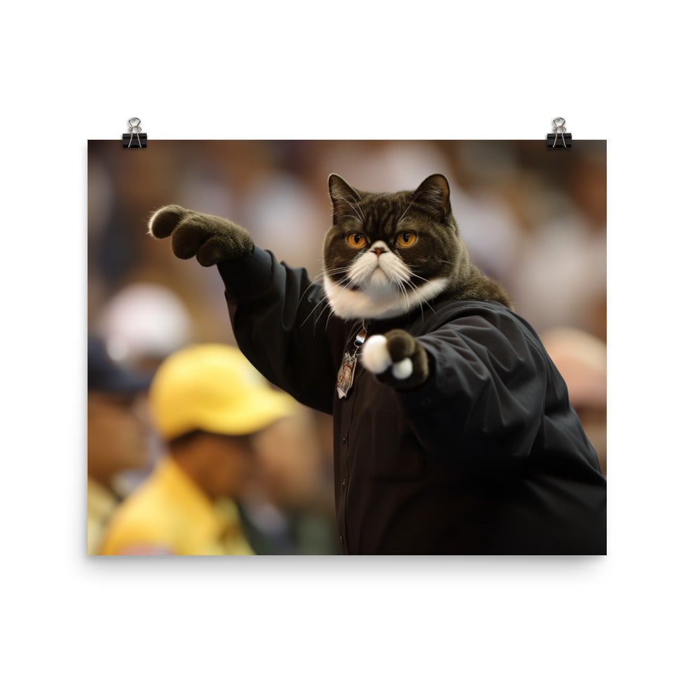 Exotic Shorthair Referee Photo paper poster - PosterfyAI.com