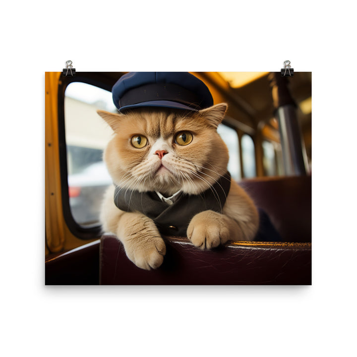 Exotic Shorthair Transit Operator Photo paper poster - PosterfyAI.com