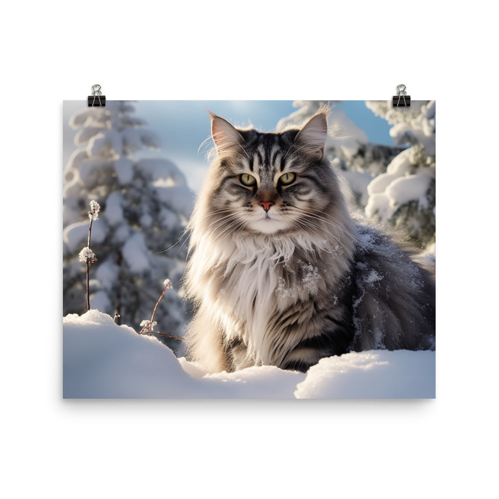 Norwegian Forest Photo paper poster - PosterfyAI.com