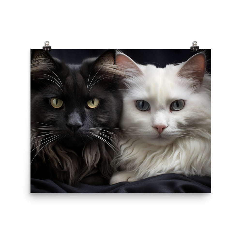 Norwegian Forest Cats Photo paper poster - PosterfyAI.com