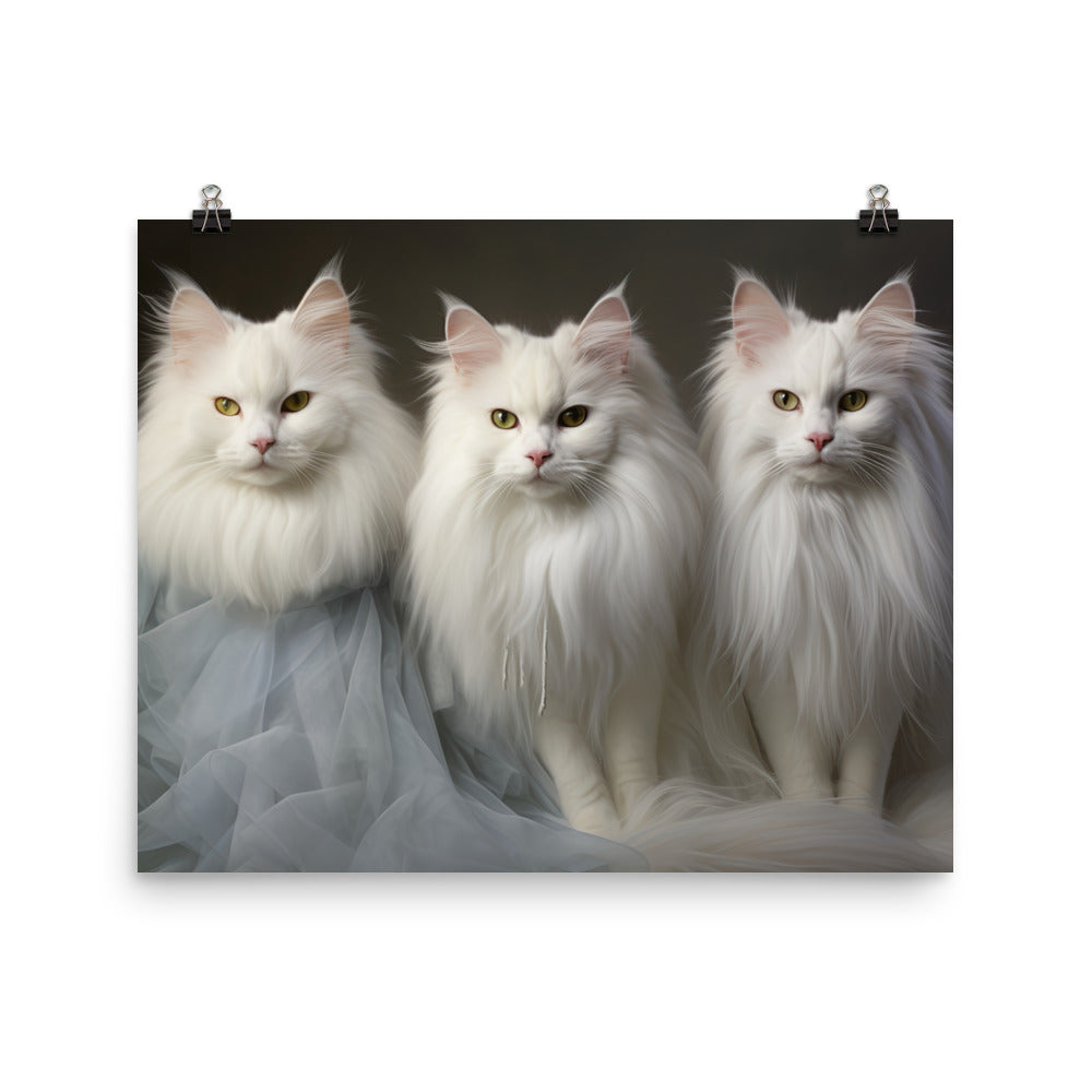 Turkish Angora Photo paper poster - PosterfyAI.com