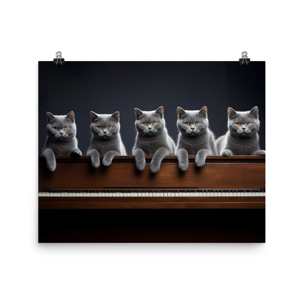 British Shorthair Photo paper poster - PosterfyAI.com