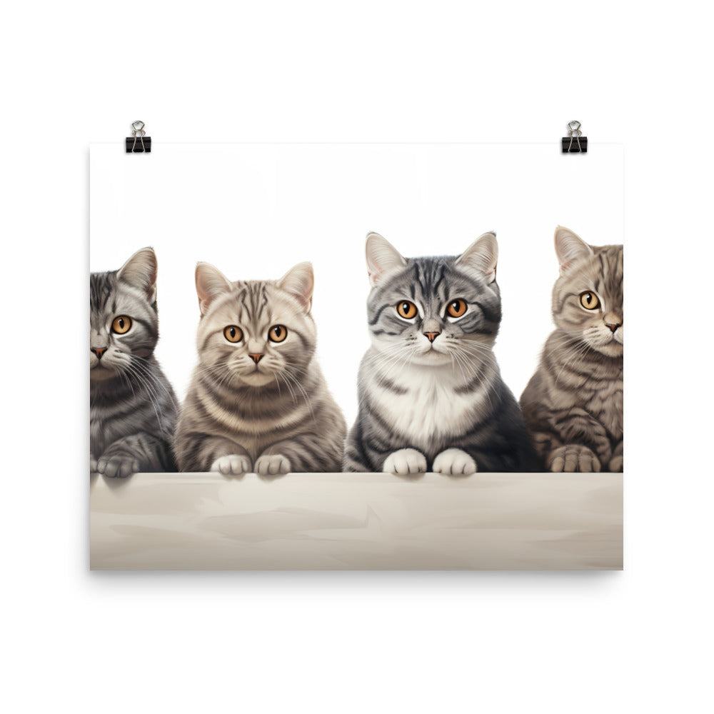 American Shorthair Photo paper poster - PosterfyAI.com