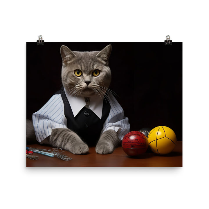 British Shorthair Referee Photo paper poster - PosterfyAI.com