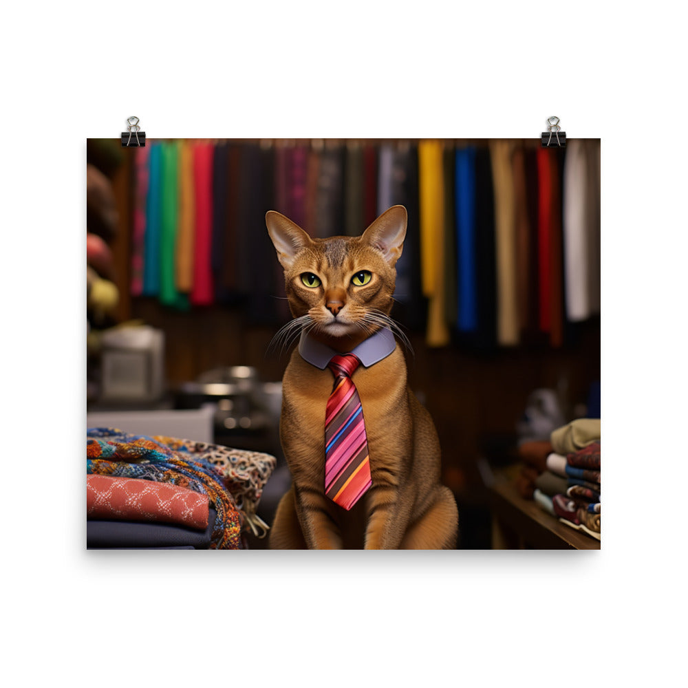 Abyssinian Sales Consultant Photo paper poster - PosterfyAI.com