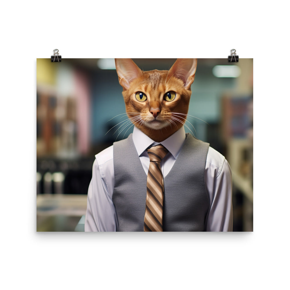 Abyssinian Sales Consultant Photo paper poster - PosterfyAI.com