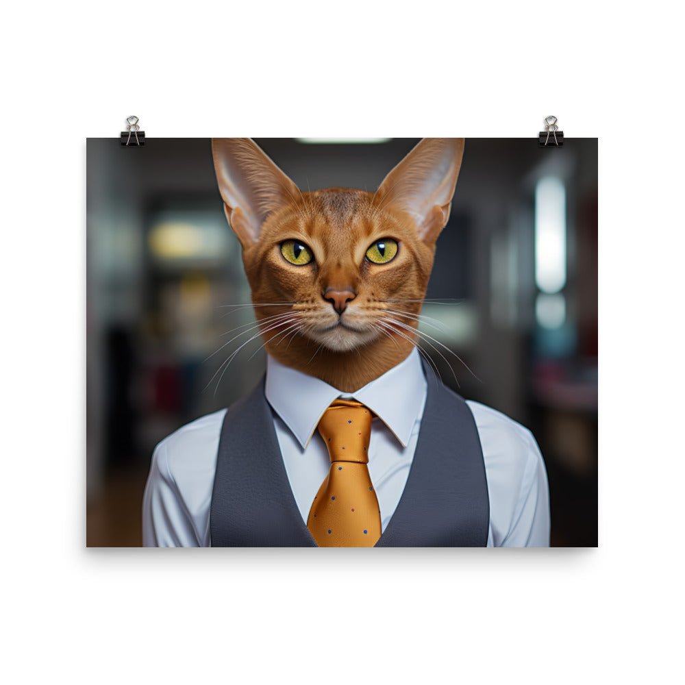 Abyssinian Sales Consultant Photo paper poster - PosterfyAI.com