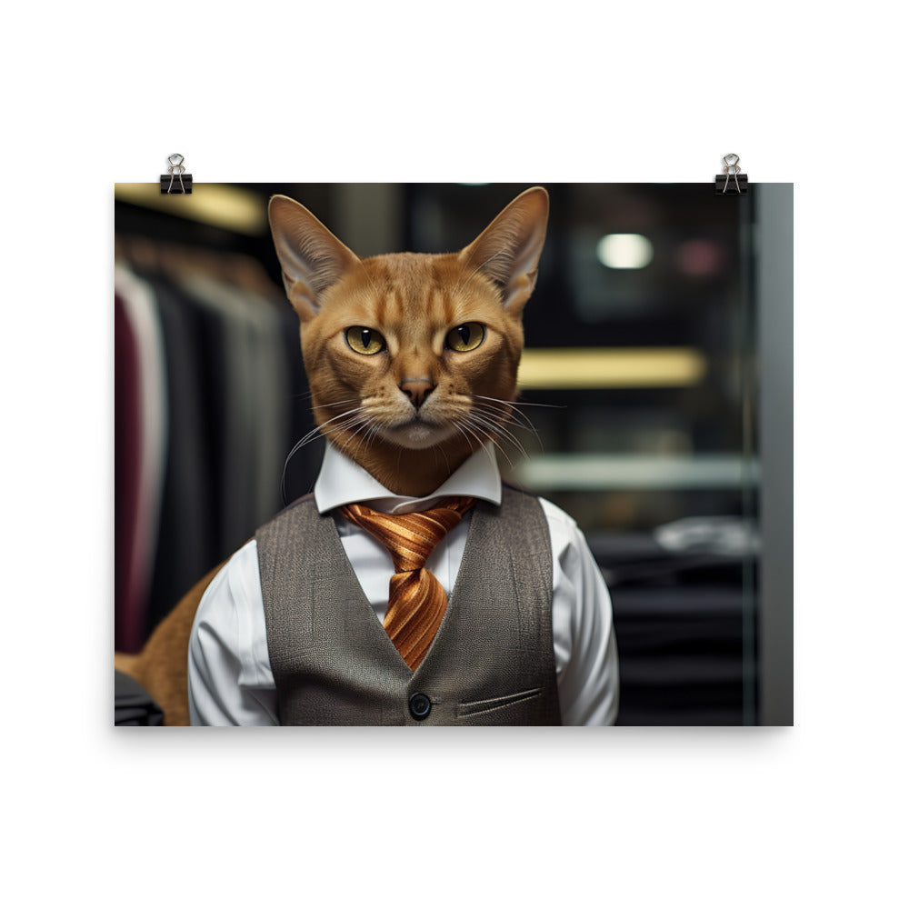 Abyssinian Sales Consultant Photo paper poster - PosterfyAI.com