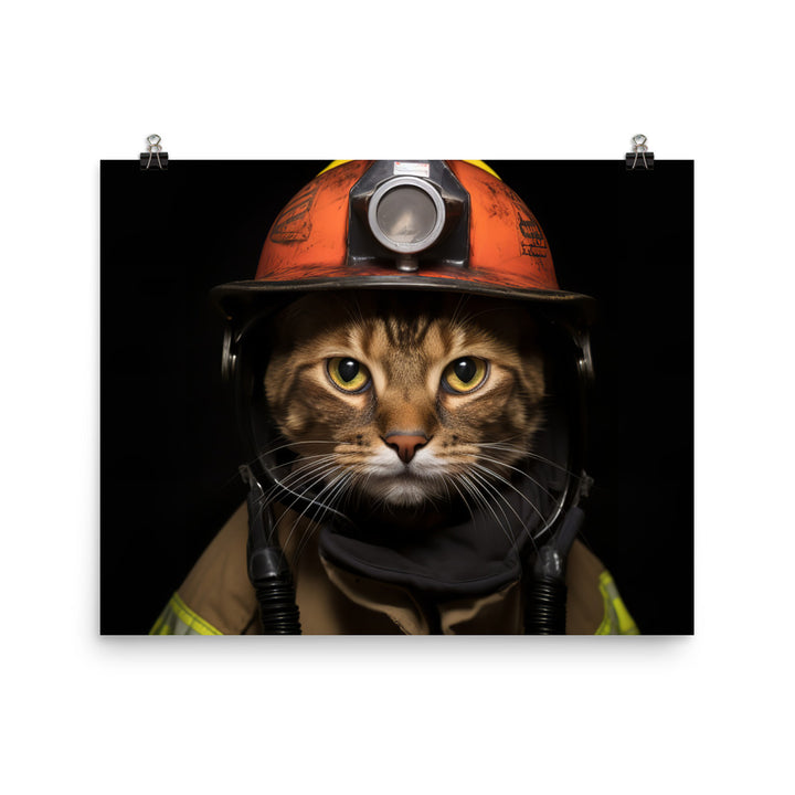 Abyssinian Firefighter Photo paper poster - PosterfyAI.com