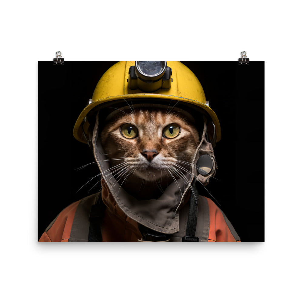 Abyssinian Firefighter Photo paper poster - PosterfyAI.com