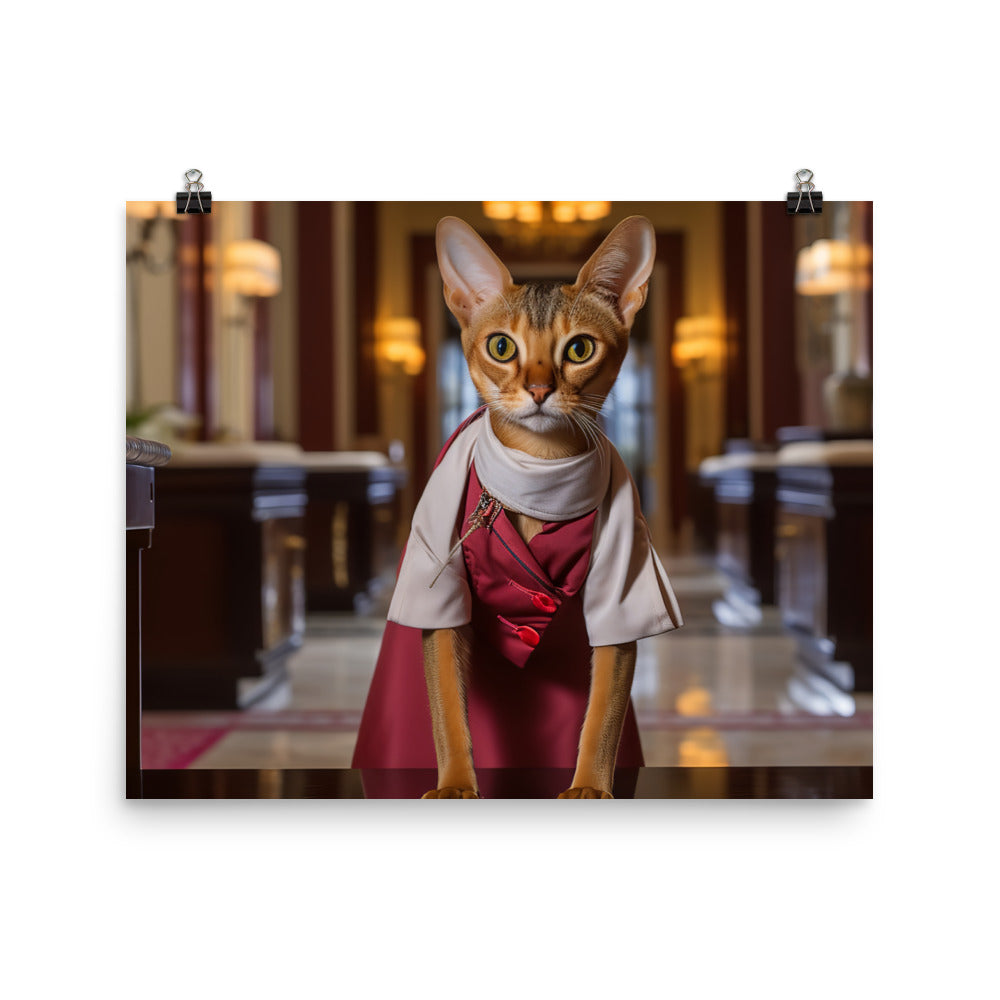 Abyssinian Hotel Staff Photo paper poster - PosterfyAI.com