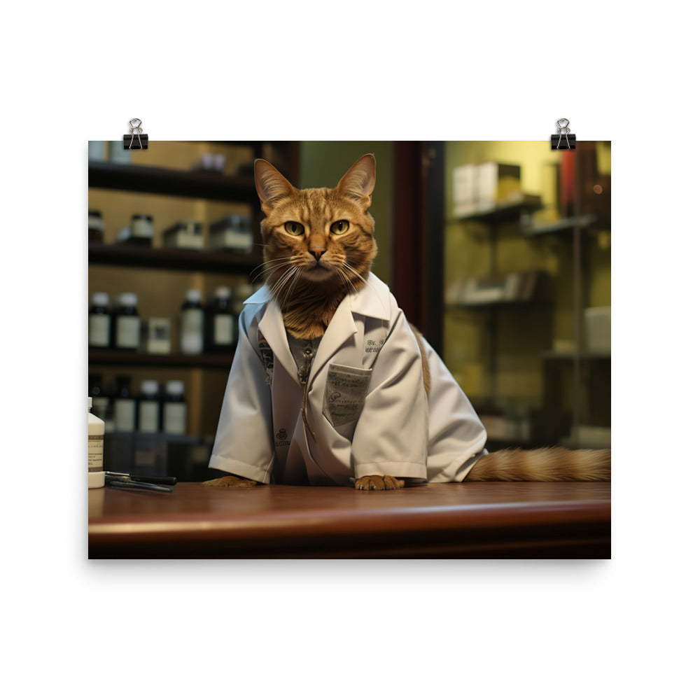 Abyssinian Pharmacist Photo paper poster - PosterfyAI.com